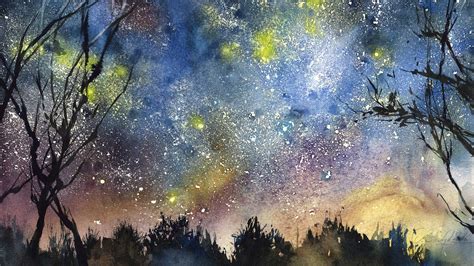 Three steps to a sparkling night sky in watercolour | Creative Bloq