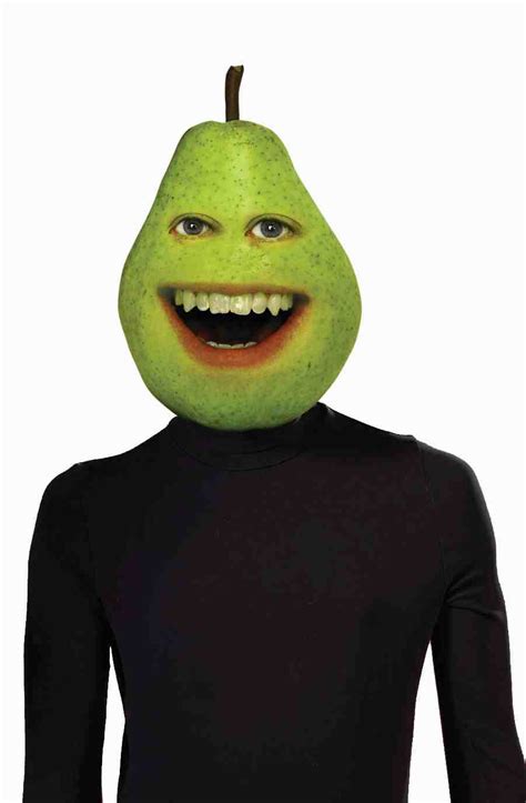 Annoying Orange Halloween Fancy Dress Costume Pear Latex Full Mask | eBay