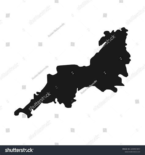 South West England Uk Region Map Stock Vector (Royalty Free) 2200923857 ...