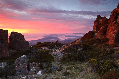 Sunrise From Mount Wellington Tasmania Photograph by Chris Cobern