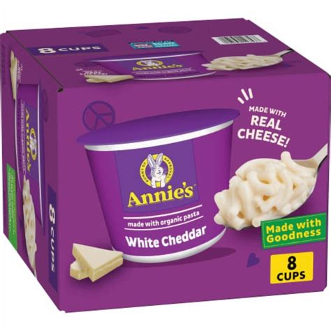 Annie's White Cheddar Mac N Cheese Macaroni and Cheese Dinner Cups, 8 ...