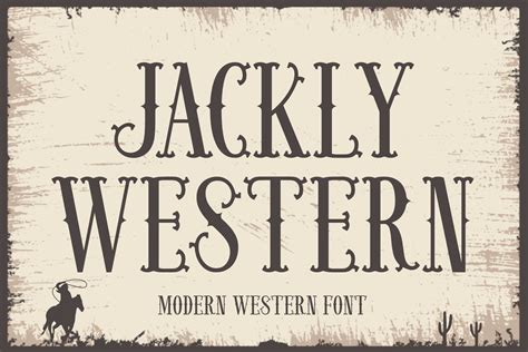 Jackly Western Modern Font - Design Cuts