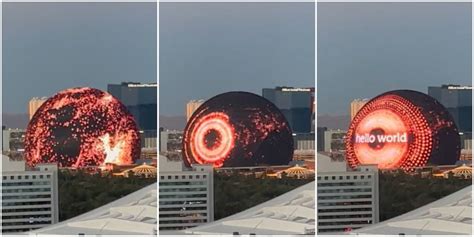 Las Vegas' $2.3 billion MSG Sphere lights up in hypnotizing lava ...