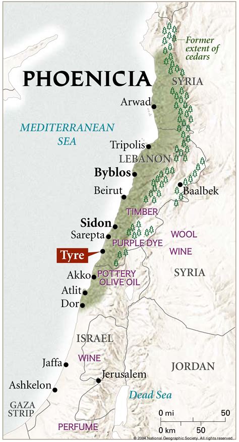 Map of Phoenicia (the green shaded area), the Maronite Motherland ...