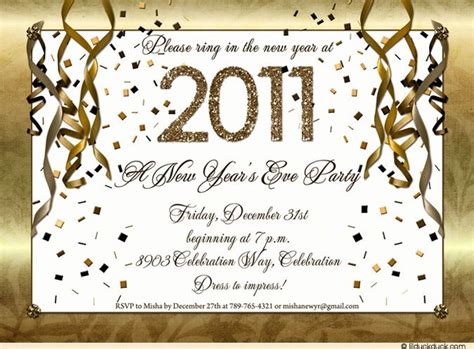 Free Printable New Years Eve Party Invitations - Printable Word Searches