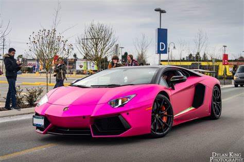 Matte Chrome Pink Lamborghini Aventador in Vancouver - GTspirit