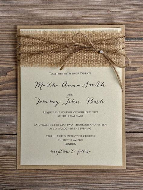 Top 15 popular rustic wedding invitaitons idea samples on Pinterest