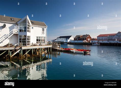 Henningsvaer, Norway - August 19,2017: Picturesque fishing port in ...