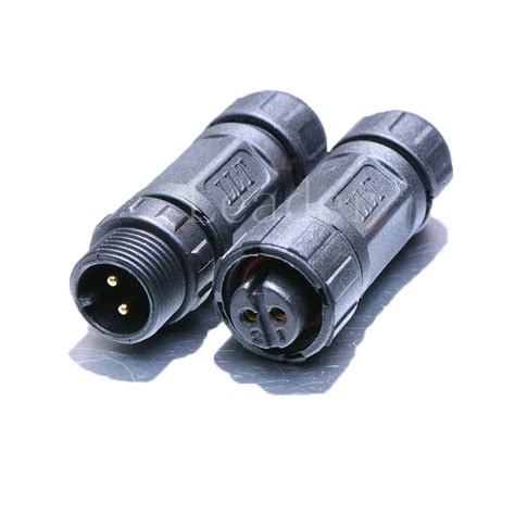 2 pole M12 type,high quality male female waterproof cable connector ...