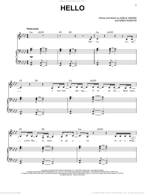 Elton John 'Hello Hello' Sheet Music Notes, Chords Download Printable ...