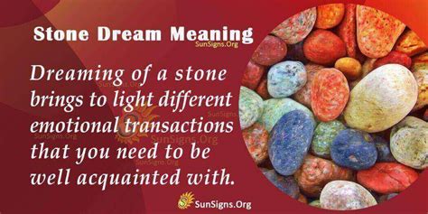 Stone in Your Dream - Meaning, Interpretation and Symbolism