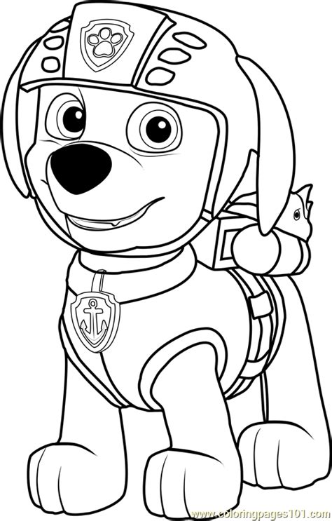 Zuma Coloring Page - Free PAW Patrol Coloring Pages : ColoringPages101.com