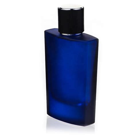 New Fashion Empty Frosted Glass Blue Cologne Bottle Perfume 50ml Spray ...