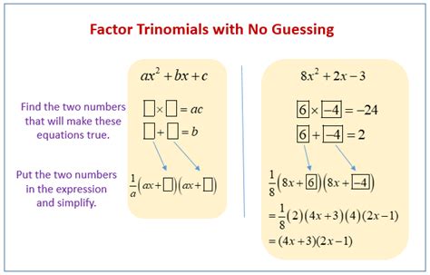 Solving Trinomial Equations By Factoring Worksheet - Tessshebaylo