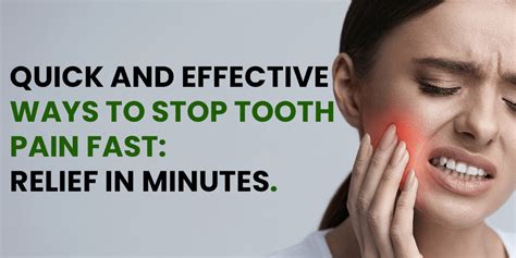 Quick and Effective Ways How to Stop Tooth Pain Fast: Relief in Minute ...