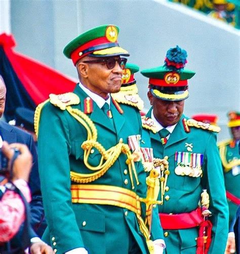 [Photos] Buhari arrives Army Parade in military uniformB - Vanguard News