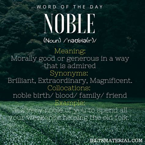 Noble- Word Of The Day For IELTS