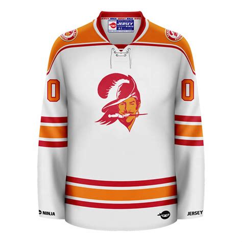 Jersey Ninja - Tampa Bay Buccaneers White Hockey Jersey - 1976 Throwback