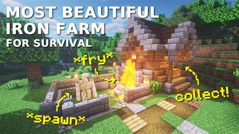 Beautiful, Customizable Iron Farm Design for 1.16, 1.17 Java (350 ...