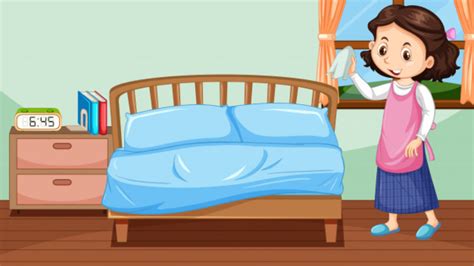 Gambar Kartun Merapikan Tempat Tidur - 52+ Koleksi Gambar