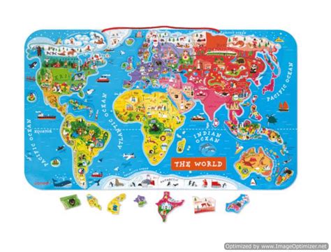 Magnetic World Map Puzzle – Bright Isle