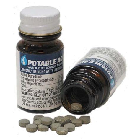 Potable Aqua Water Purification Tablets - Unishield