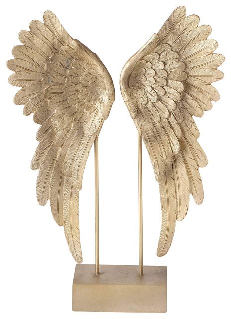 Angel Wings Decorative Free Standing Sculpture, 16.25" - Contemporary ...