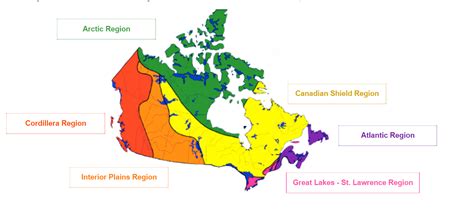 5 Regions Of Canada Map - Map