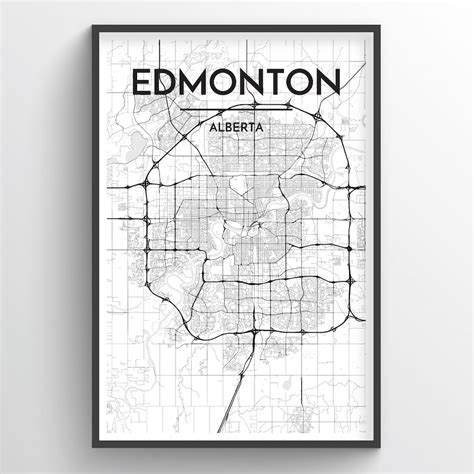 Free printable map edmonton, Download Free printable map edmonton png ...