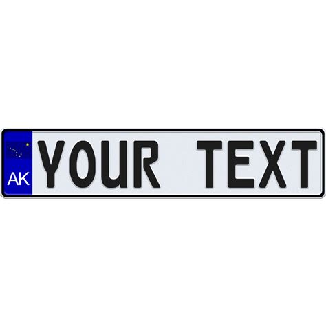 Alaska Euro-Style License Plate – CustomEuroPlates.com