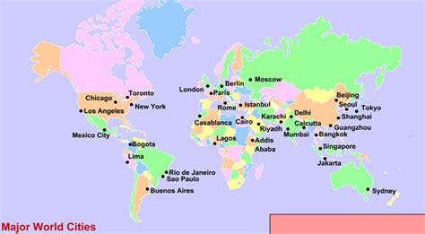 Map Of The World With All Cities - Boriss Anderson