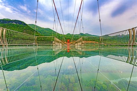 Glass-Bridge-in-Huangchuan-Three-Gorges-Scenic-Area-by-UAD-10 ...