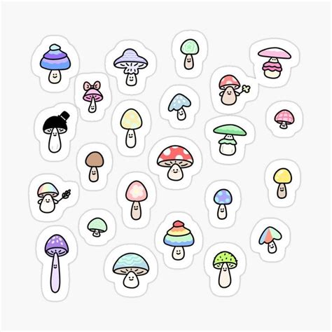 "cute mushroom pack" Sticker for Sale by Daniel .st in 2023 | Simple ...