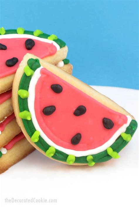 Watermelon cookies for summer | the decorated cookie