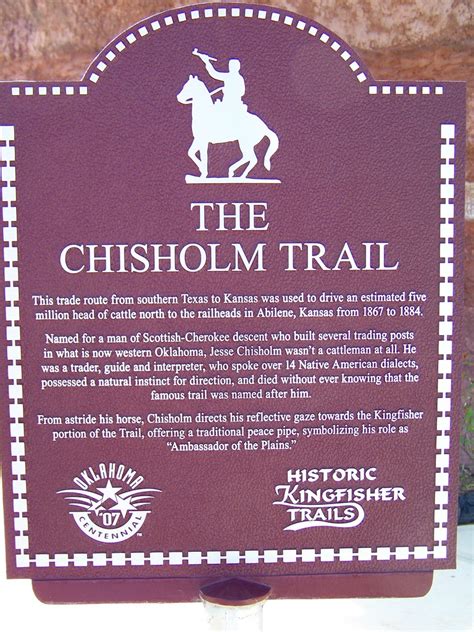 Chisholm Trail--Jesse Chisholm Monument Marker | THE CHISHOL… | Flickr