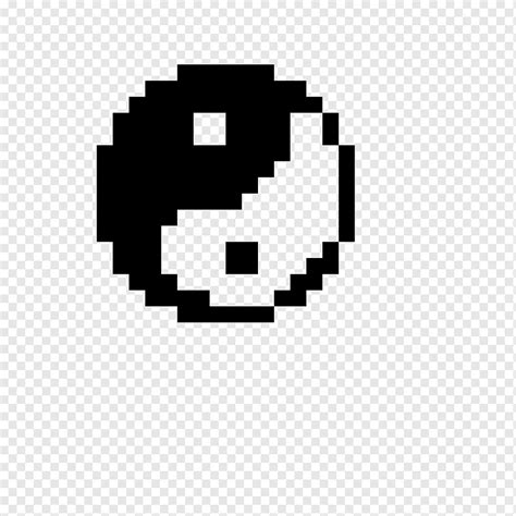 Pixel art Minecraft Drawing Yin and yang, Minecraft, text, rectangle ...