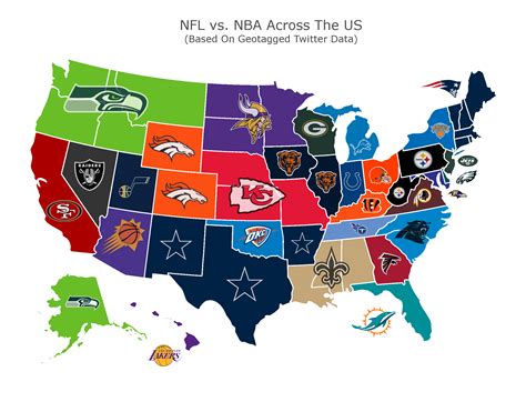 Twitter map: NFL teams more popular than NBA clubs in most states ...