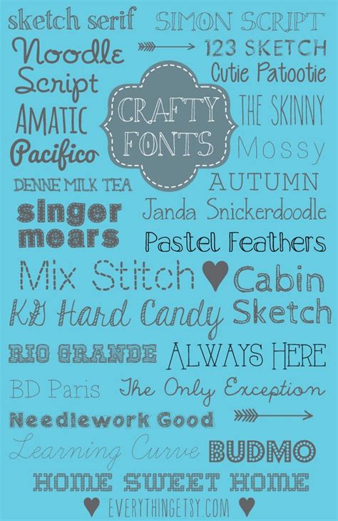 25 Crafty Fonts {free} - EverythingEtsy.com