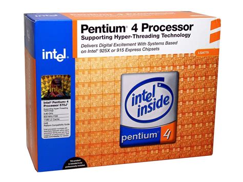 Used - Very Good: Intel Pentium 4 570J - Pentium 4 Prescott Single-Core ...