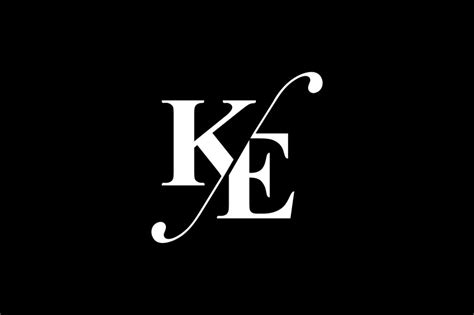 KE Monogram Logo Design By Vectorseller | TheHungryJPEG.com