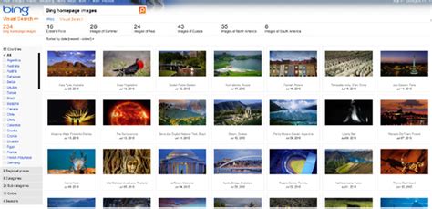 Bing Launches Gallery of All Past Homepage Photos