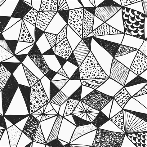 Geometric Shapes Wallpaper for Walls, Contemporary Black & White Mural ...