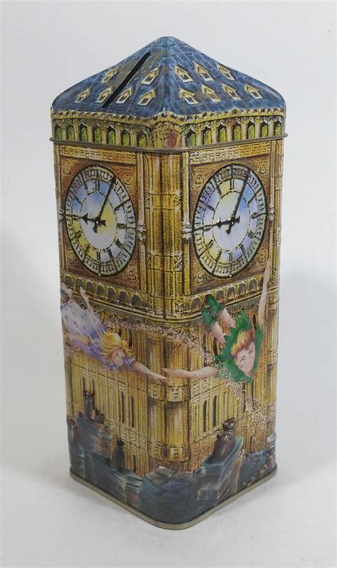 Churchill's Peter Pan Big Ben Clock 3D Metal Tin Coin Bank Collectible ...