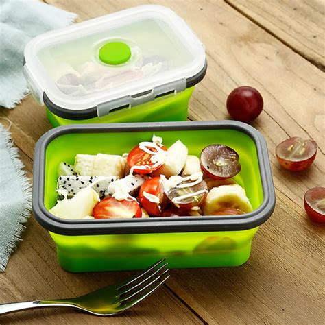 FDA Standard Silicone Folding Lunch Box Food Grade Folding Silicone ...