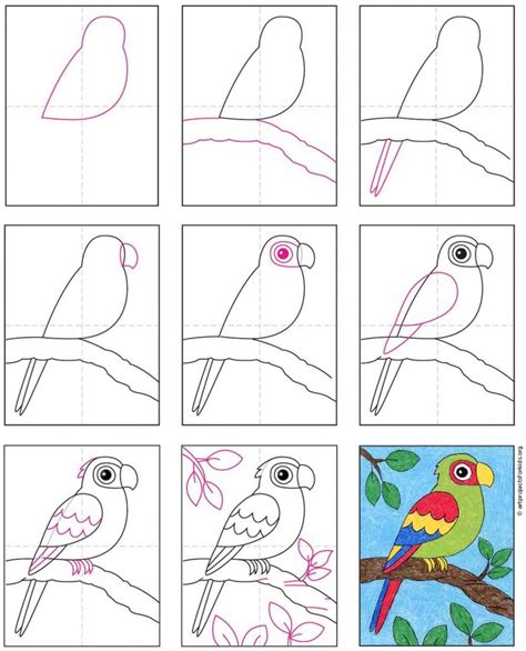 How To Draw A Parrot Really Easy Drawing Tutorial Drawing Tutorial ...