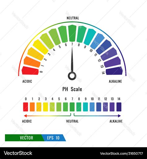 Ph scale with colour code Royalty Free Vector Image