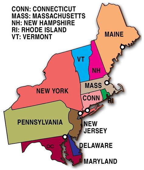 Physical Map Of Northeast Us - PHYQAS