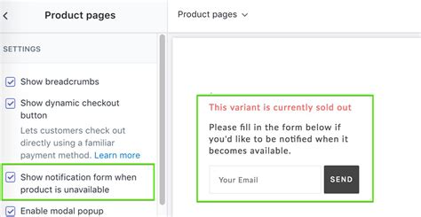 Add an out of stock notification form to the product page - Troop ...