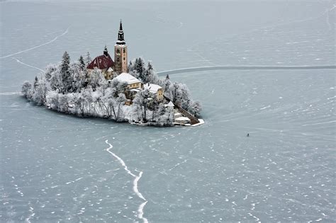 Frozen Lake Bled - Travel Slovenia