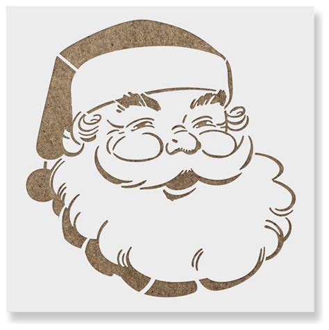 Santa Claus Stencil on Reusable Mylar for Crafts - Traditional - Wall ...